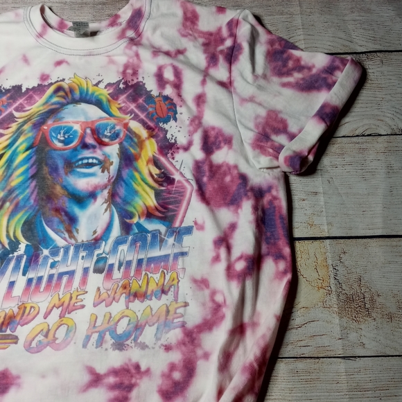 Bleached Retro Purple Beetlejuice Shirt - Picture 4 of 8